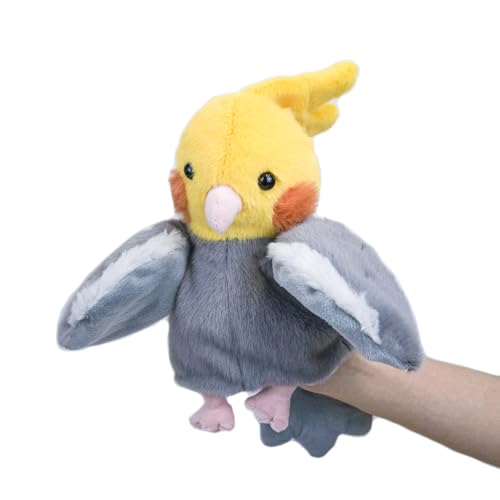 RLOMUTE Papagei-Handpuppe aus Plüsch Nymphensittich süßes kuscheliges Tierspielzeug für Rollenspiele Geschichtenerzählen für Kinder Jungen und Mädchen Eltern-Kind-Interaktion Spiele grau RLOMUTE Papagei-Handpuppe aus Plüsch Nymphensittich süßes kuscheliges Tierspielzeug für Rollenspiele Geschichtenerzählen für Kinder Jungen und Mädchen Eltern-Kind-Interaktion Spiele grau von RLOMUTE