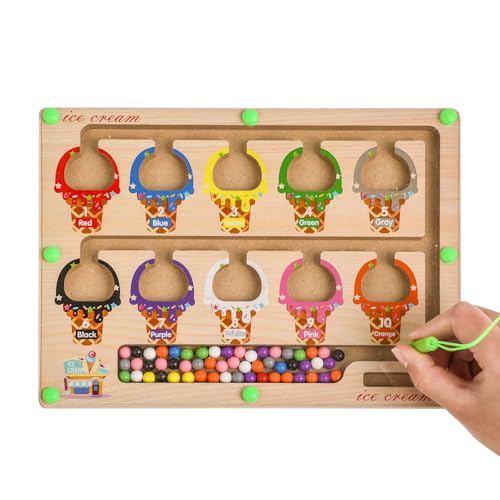 Magnetspiel Kinder, Labyrinth Spiel mit Magnetkugeln Kinder, Magnetic Spiel auf Hölzernem Aktivitätsbrett, Pädagogisches Lernspielzeug für Jungen & Mädchen Magnetspiel Kinder, Labyrinth Spiel mit Magnetkugeln Kinder, Magnetic Spiel auf Hölzernem Aktivitätsbrett, Pädagogisches Lernspielzeug für Jungen & Mädchen von RMIVEGLIA
