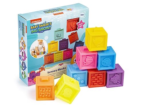 RMS International Nickelodeon Baby Shark's Big Show! Bunte Silikon-Sinnesblöcke, spielend, interaktive sensorische Erkundung und Spaß, ab 18 Monaten von RMS International