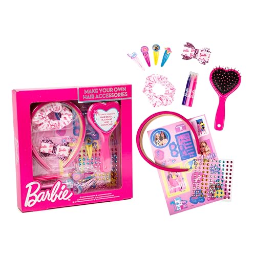 Barbie Beauty Makeover Set - Make Your Own Hair Accessories - Children Decorate Your Own Hair Brush, Headband & Scrunchie Barbie Beauty Makeover Set - Make Your Own Hair Accessories - Children Decorate Your Own Hair Brush, Headband & Scrunchie von RMS