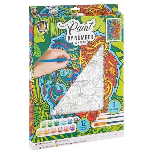Legind Grafix - Paint by Number Lion Canvas - 30x40cm +12 Paints - (K-150056) Legind Grafix - Paint by Number Lion Canvas - 30x40cm +12 Paints - (K-150056) von RMS