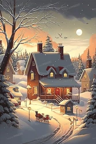 1000 Teile Cartoon Puzzles für Erwachsene - Sonnenuntergang Snowy Village Holzpuzzle für Anfänger, Entspannen Sie sich vom Alltag und Spielzeug für Familien-Bindungsaktivitäten 1000 Teile Cartoon Puzzles für Erwachsene - Sonnenuntergang Snowy Village Holzpuzzle für Anfänger, Entspannen Sie sich vom Alltag und Spielzeug für Familien-Bindungsaktivitäten von RMSGOZO