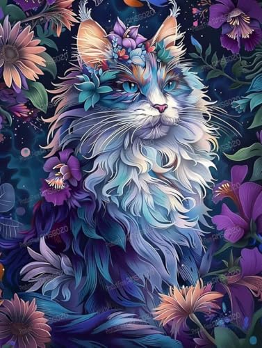 1000 Teile Holzpuzzles - Abstrakte Blumenkatze - Puzzles für Erwachsene, jedes Stück ist einzigartig, perfektes Familien-Freizeitgeschenk & Geschenke - Puzzles Sammlerstücke 1000 Teile Holzpuzzles - Abstrakte Blumenkatze - Puzzles für Erwachsene, jedes Stück ist einzigartig, perfektes Familien-Freizeitgeschenk & Geschenke - Puzzles Sammlerstücke von RMSGOZO