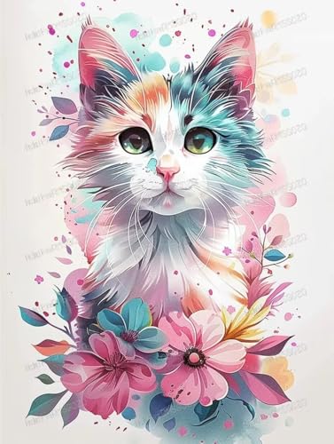 1000 Teile Holzpuzzles – Aquarell-Blumen-Katze – Puzzles für Erwachsene, jedes Stück ist ein Unikat, perfektes Familien-Freizeitgeschenk & Geschenke – Puzzles Sammlerstücke 1000 Teile Holzpuzzles – Aquarell-Blumen-Katze – Puzzles für Erwachsene, jedes Stück ist ein Unikat, perfektes Familien-Freizeitgeschenk & Geschenke – Puzzles Sammlerstücke von RMSGOZO