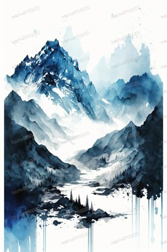 1000 Teile Holzpuzzles - Chinesische blaue Tinte Berg - Puzzles für Erwachsene, jedes Stück ist einzigartig, perfektes Familien-Freizeitgeschenk & Geschenke - Puzzles Sammlerstücke 1000 Teile Holzpuzzles - Chinesische blaue Tinte Berg - Puzzles für Erwachsene, jedes Stück ist einzigartig, perfektes Familien-Freizeitgeschenk & Geschenke - Puzzles Sammlerstücke von RMSGOZO
