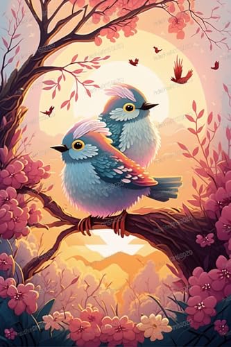 1000 Teile Holzpuzzles - Romantischer Sonnenuntergang Vogel - Puzzles für Erwachsene, jedes Stück ist einzigartig, perfektes Familien-Freizeitgeschenk & Geschenke - Puzzles Sammlerstücke 1000 Teile Holzpuzzles - Romantischer Sonnenuntergang Vogel - Puzzles für Erwachsene, jedes Stück ist einzigartig, perfektes Familien-Freizeitgeschenk & Geschenke - Puzzles Sammlerstücke von RMSGOZO