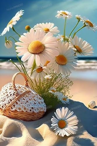1000 Teile Holzpuzzles - Strand-Gänseblümchen - Puzzles für Erwachsene, jedes Stück ist einzigartig, perfektes Familien-Freizeitgeschenk & Geschenke - Puzzles Sammlerstücke 1000 Teile Holzpuzzles - Strand-Gänseblümchen - Puzzles für Erwachsene, jedes Stück ist einzigartig, perfektes Familien-Freizeitgeschenk & Geschenke - Puzzles Sammlerstücke von RMSGOZO