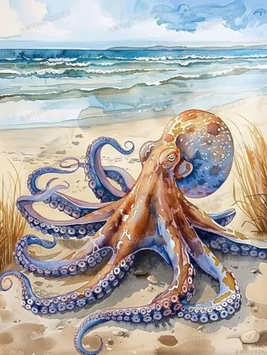 1000 Teile Holzpuzzles für Erwachsene - Vintage Beach Octopus - Freizeitgeschenk für alle - Bestes Geschenk für Geburtstagsfeier - Stressfreies Starterpuzzle für Erwachsene Anfänger 1000 Teile Holzpuzzles für Erwachsene - Vintage Beach Octopus - Freizeitgeschenk für alle - Bestes Geschenk für Geburtstagsfeier - Stressfreies Starterpuzzle für Erwachsene Anfänger von RMSGOZO