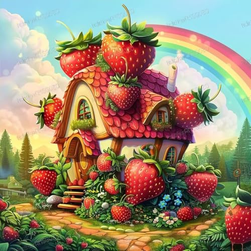 1000 Teile Holzpuzzles für Erwachsene - Wald Erdbeere Cottage - Freizeitgeschenk für alle - Bestes Geschenk für Geburtstagsfeier - Stressfreies Starterpuzzle für Erwachsene Anfänger 1000 Teile Holzpuzzles für Erwachsene - Wald Erdbeere Cottage - Freizeitgeschenk für alle - Bestes Geschenk für Geburtstagsfeier - Stressfreies Starterpuzzle für Erwachsene Anfänger von RMSGOZO