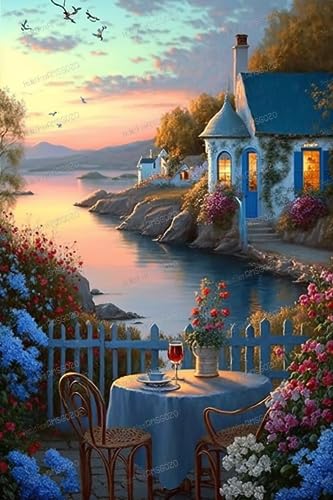 1000 Teile Puzzle für Anfänger und Kinder, Garten-Puzzles am See, Landschaftskunst, Puzzle, intellektuelles Spiel, Dekompressionsspielzeug, Teenager, Kinder, Geschenke, für Herbstdekoration von RMSGOZO