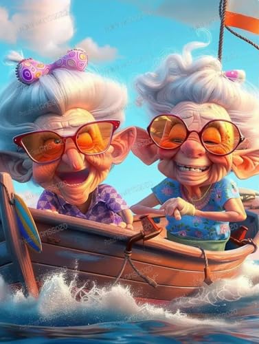 1000 Teile Puzzles – Cartoon Segeln Oma – lustiges Familien-Puzzle, 1000-teiliges Puzzle, 50,8 x 76,2 cm, recycelbare Holz-Puzzleteile, Lieblingsraumdekoration oder Geschenke 1000 Teile Puzzles – Cartoon Segeln Oma – lustiges Familien-Puzzle, 1000-teiliges Puzzle, 50,8 x 76,2 cm, recycelbare Holz-Puzzleteile, Lieblingsraumdekoration oder Geschenke von RMSGOZO