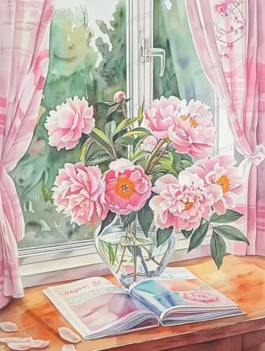 1000 Teile Puzzles – Vintage Pink Peonies – lustiges Familien-Puzzle, 1000-teiliges Puzzle, 50,8 x 76,2 cm, recycelbare Holz-Puzzleteile, Lieblingsraumdekoration oder Geschenke 1000 Teile Puzzles – Vintage Pink Peonies – lustiges Familien-Puzzle, 1000-teiliges Puzzle, 50,8 x 76,2 cm, recycelbare Holz-Puzzleteile, Lieblingsraumdekoration oder Geschenke von RMSGOZO
