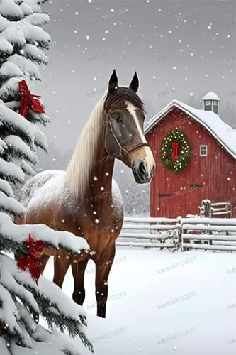 1000 Teile Puzzles – Weihnachtspferd auf dem Bauernhof, lustiges Familien-Puzzle, 50,8 x 76,2 cm, recycelbare Holz-Puzzleteile, Lieblingsraumdekoration oder Geschenke 1000 Teile Puzzles – Weihnachtspferd auf dem Bauernhof, lustiges Familien-Puzzle, 50,8 x 76,2 cm, recycelbare Holz-Puzzleteile, Lieblingsraumdekoration oder Geschenke von RMSGOZO
