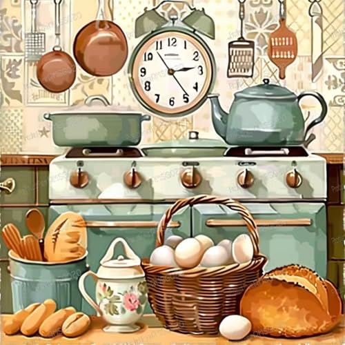 1000 Teile Puzzles für Erwachsene - Cartoon Retro Küche Holzpuzzle für Erwachsene Anfänger, Entspannen Sie sich vom täglichen Leben, für Familien-Bindungsaktivitäten von RMSGOZO