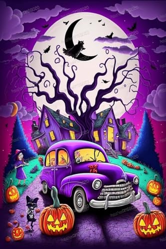 1000 Teile Puzzles für Erwachsene Kinder - Lila Halloween Nacht - Abstraktes Cartoon-Puzzle 1000 Teile für jedes Alter - Jedes Stück ist einzigartig - Beste Geschenke für Party - Übung Gehirn Power 1000 Teile Puzzles für Erwachsene Kinder - Lila Halloween Nacht - Abstraktes Cartoon-Puzzle 1000 Teile für jedes Alter - Jedes Stück ist einzigartig - Beste Geschenke für Party - Übung Gehirn Power von RMSGOZO