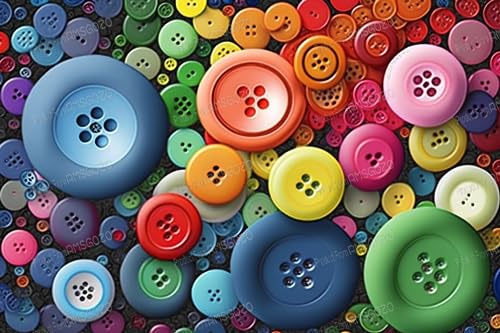 1000 Teile RMSGOZO Bunte Knöpfe Puzzles für Erwachsene - Sehr verwirrende Puzzles, für Familie Eltern-Kind-Interaktion & Geschenke 1000 Teile RMSGOZO Bunte Knöpfe Puzzles für Erwachsene - Sehr verwirrende Puzzles, für Familie Eltern-Kind-Interaktion & Geschenke von RMSGOZO