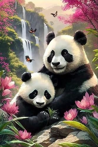 1000 Teile RMSGOZO Chinesische Pandas Puzzles für Erwachsene - Blumenfälle Wald Puzzles, für Familie Eltern-Kind-Interaktion & Geschenke 1000 Teile RMSGOZO Chinesische Pandas Puzzles für Erwachsene - Blumenfälle Wald Puzzles, für Familie Eltern-Kind-Interaktion & Geschenke von RMSGOZO