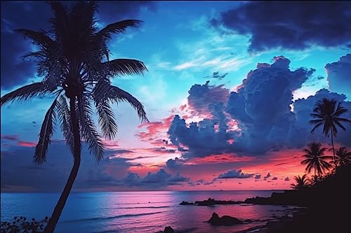 1000 Teile RMSGOZO Red Sunset Seaside Puzzles für Erwachsene - Sommer Meer - Landschaft Puzzles, Familie Eltern-Kind-Interaktion & Geschenke 1000 Teile RMSGOZO Red Sunset Seaside Puzzles für Erwachsene - Sommer Meer - Landschaft Puzzles, Familie Eltern-Kind-Interaktion & Geschenke von RMSGOZO