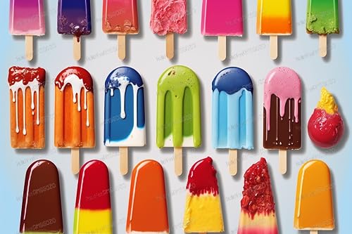 1000 Teile RMSGOZO farbige Popsicles-Puzzles für Erwachsene – Sommer-Essenspuzzles, für Familie, Eltern-Kind-Interaktion und Geschenke 1000 Teile RMSGOZO farbige Popsicles-Puzzles für Erwachsene – Sommer-Essenspuzzles, für Familie, Eltern-Kind-Interaktion und Geschenke von RMSGOZO