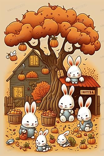 1000 Teile Tierpuzzle für Anfänger, Herbsternte Hasen-Puzzles, Kunstwerke, Puzzle, intellektuelles Spiel, Dekompressionsspielzeug, Kindergeschenke, für Raumdekoration, Herbstdekoration 1000 Teile Tierpuzzle für Anfänger, Herbsternte Hasen-Puzzles, Kunstwerke, Puzzle, intellektuelles Spiel, Dekompressionsspielzeug, Kindergeschenke, für Raumdekoration, Herbstdekoration von RMSGOZO