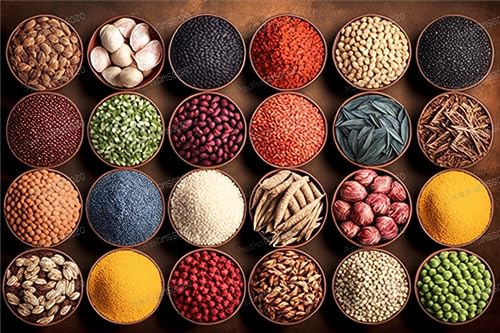 1000-teiliges Puzzle mit Getreide und Getreide – Farbiges Lebensmittel-Puzzle für Anfänger, jedes Stück ist ein Unikat, beste Geschenke für die Familie 1000-teiliges Puzzle mit Getreide und Getreide – Farbiges Lebensmittel-Puzzle für Anfänger, jedes Stück ist ein Unikat, beste Geschenke für die Familie von RMSGOZO