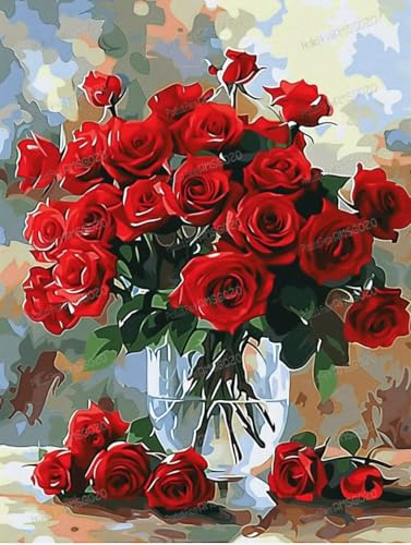 120 Stück Holzpuzzles für Erwachsene - Rote Rosen - Freizeitgeschenk für alle - Bestes Geschenk für Geburtstagsfeier - Stressfreies Starterpuzzle für Erwachsene Anfänger von RMSGOZO
