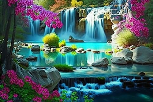 120 Stück RMSGOZO Blumen Wasserfall Puzzles für Erwachsene - Abgeschiedene Waldlandschaft - Intensive Puzzles, Familie Eltern-Kind-Interaktion & Geschenke 120 Stück RMSGOZO Blumen Wasserfall Puzzles für Erwachsene - Abgeschiedene Waldlandschaft - Intensive Puzzles, Familie Eltern-Kind-Interaktion & Geschenke von RMSGOZO