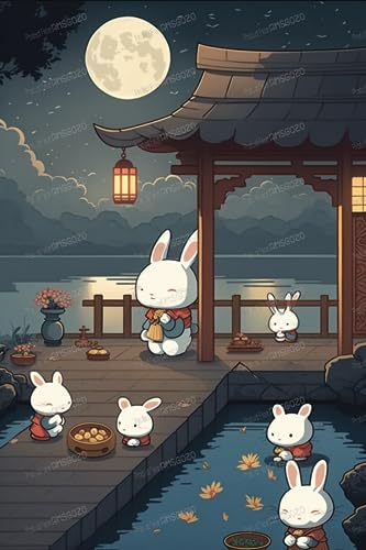 200 Teile Puzzle für Erwachsene Anfänger - Lake Pavilion Bunnies Puzzle für Kinder - DIY Puzzle mit Buchstaben auf der Rückseite - Kommt mit einem Poster, Dekompressionsspielzeug Geschenk 200 Teile Puzzle für Erwachsene Anfänger - Lake Pavilion Bunnies Puzzle für Kinder - DIY Puzzle mit Buchstaben auf der Rückseite - Kommt mit einem Poster, Dekompressionsspielzeug Geschenk von RMSGOZO
