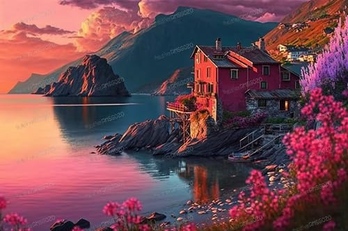 500 Stück Rosa Sonnenuntergang Floral Lake Puzzles für Erwachsene - Landschaft Holz Kinder Puzzles, für Familie Eltern-Kind-Interaktion & Geschenke 500 Stück Rosa Sonnenuntergang Floral Lake Puzzles für Erwachsene - Landschaft Holz Kinder Puzzles, für Familie Eltern-Kind-Interaktion & Geschenke von RMSGOZO