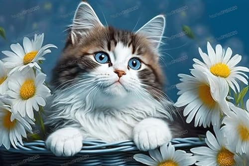 500 Teile Gänseblümchen-Katzen-Puzzles – Tier-Puzzle für Erwachsene, bereichern Sie die Freizeit und trainieren Sie Gehirnkraft, Brainstorming-Spiel für Kinder, 38,1 x 50,8 cm 500 Teile Gänseblümchen-Katzen-Puzzles – Tier-Puzzle für Erwachsene, bereichern Sie die Freizeit und trainieren Sie Gehirnkraft, Brainstorming-Spiel für Kinder, 38,1 x 50,8 cm von RMSGOZO