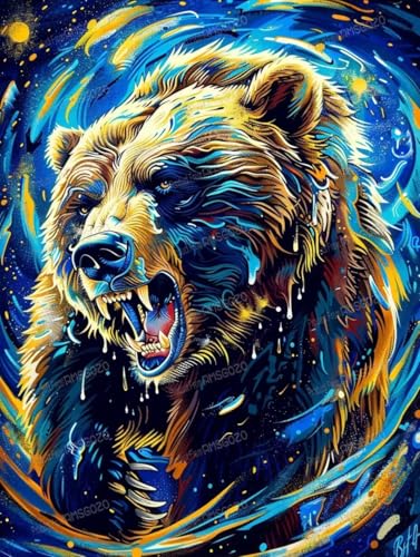 500 Teile Holzpuzzles - Abstrakter Sternbär - Puzzles für Erwachsene, jedes Stück ist einzigartig, perfektes Familien-Freizeitgeschenk & Geschenke - Puzzles Sammlerstücke 500 Teile Holzpuzzles - Abstrakter Sternbär - Puzzles für Erwachsene, jedes Stück ist einzigartig, perfektes Familien-Freizeitgeschenk & Geschenke - Puzzles Sammlerstücke von RMSGOZO