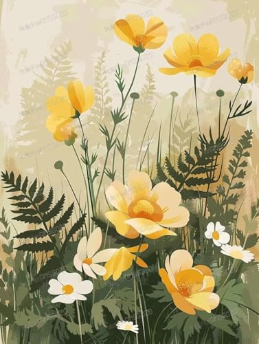 500 Teile Puzzles – Vintage gelbe Blumen – lustiges Familien-Puzzle, 38,1 x 50,8 cm, recycelbare Holz-Puzzleteile, Lieblingsraumdekoration oder Geschenke 500 Teile Puzzles – Vintage gelbe Blumen – lustiges Familien-Puzzle, 38,1 x 50,8 cm, recycelbare Holz-Puzzleteile, Lieblingsraumdekoration oder Geschenke von RMSGOZO