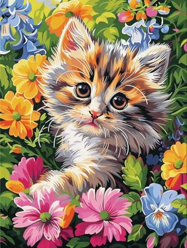 500 Teile Puzzles für Erwachsene - Garten-Kätzchen-Holzpuzzle für Erwachsene Anfänger, Entspannen Sie sich vom Alltag, für Familien-Bindungsaktivitäten von RMSGOZO