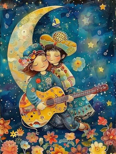 500 Teile Puzzles für Erwachsene - Mond Gitarre Paar Holzpuzzle für Erwachsene Anfänger, Entspannen Sie sich vom täglichen Leben, für Familien-Bindungsaktivitäten 500 Teile Puzzles für Erwachsene - Mond Gitarre Paar Holzpuzzle für Erwachsene Anfänger, Entspannen Sie sich vom täglichen Leben, für Familien-Bindungsaktivitäten von RMSGOZO