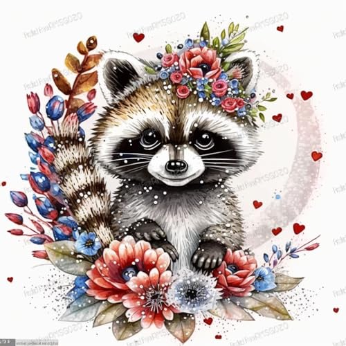 500 Teile Puzzles für Erwachsene - Niedliche Blume Waschbär Holzpuzzle für Erwachsene Anfänger, Entspannen Sie sich vom täglichen Leben, für Familien-Bindungsaktivitäten 500 Teile Puzzles für Erwachsene - Niedliche Blume Waschbär Holzpuzzle für Erwachsene Anfänger, Entspannen Sie sich vom täglichen Leben, für Familien-Bindungsaktivitäten von RMSGOZO