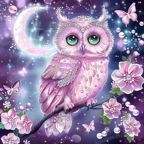 500 Teile Puzzles für Erwachsene - Rosa Eule Holzpuzzle für Erwachsene Anfänger, Entspannen Sie sich vom Alltag, für Familien-Bindungsaktivitäten von RMSGOZO