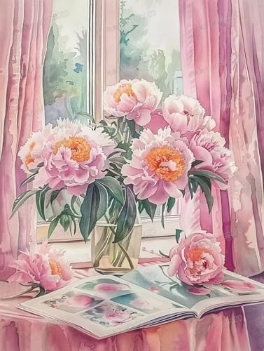 500 Teile Puzzles für Erwachsene - Vintage Rosa Pfingstrosen Holzpuzzle für Erwachsene Anfänger, Entspannen Sie sich vom Alltag, für Familien-Bindungsaktivitäten 500 Teile Puzzles für Erwachsene - Vintage Rosa Pfingstrosen Holzpuzzle für Erwachsene Anfänger, Entspannen Sie sich vom Alltag, für Familien-Bindungsaktivitäten von RMSGOZO