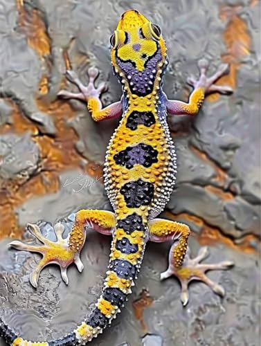 500-teiliges Puzzle, gelber Gecko, lustiges Familien-Puzzle, 38,1 x 50,8 cm, recycelbare Holz-Puzzleteile, Lieblingsraumdekoration oder Geschenke 500-teiliges Puzzle, gelber Gecko, lustiges Familien-Puzzle, 38,1 x 50,8 cm, recycelbare Holz-Puzzleteile, Lieblingsraumdekoration oder Geschenke von RMSGOZO