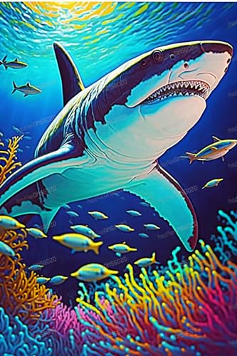 70 Teile Puzzles für Erwachsene - Cartoon Sea Shark - Marine Tier Jigsaw Puzzle 70 Teile, für jedes Alter - Jedes Stück ist einzigartig - Beste Geschenke für Geburtstagsfeier - Übung Gehirnkraft 70 Teile Puzzles für Erwachsene - Cartoon Sea Shark - Marine Tier Jigsaw Puzzle 70 Teile, für jedes Alter - Jedes Stück ist einzigartig - Beste Geschenke für Geburtstagsfeier - Übung Gehirnkraft von RMSGOZO
