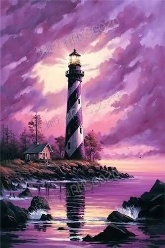 70 Teile RMSGOZO Lila Leuchtturm Puzzles für Erwachsene - Sonnenuntergang Seesicht Puzzles, Familie Eltern-Kind-Interaktion & Geschenke 70 Teile RMSGOZO Lila Leuchtturm Puzzles für Erwachsene - Sonnenuntergang Seesicht Puzzles, Familie Eltern-Kind-Interaktion & Geschenke von RMSGOZO