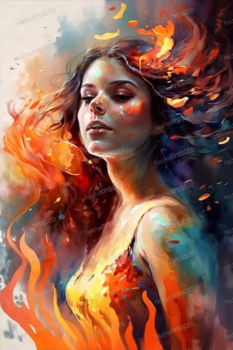 Abstrakte Flaming Woman Wooden Jigsaw Puzzles 500 Pieces - 500 Piece Jigsaw Puzzle 15 X 20 Inches, Fun Indoor Activity - Gift Poster, Patience Enhancing Stress Relief Gifts Abstrakte Flaming Woman Wooden Jigsaw Puzzles 500 Pieces - 500 Piece Jigsaw Puzzle 15 X 20 Inches, Fun Indoor Activity - Gift Poster, Patience Enhancing Stress Relief Gifts von RMSGOZO