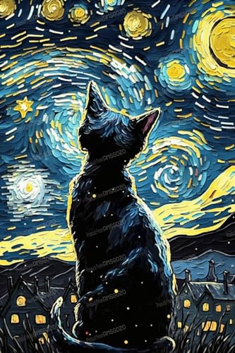 Abstrakte Sternennacht-Katzen-Holz-Puzzle, 1000 Teile – 1000 Teile Puzzle, 50,8 x 76,2 cm, lustige Indoor-Aktivität, Geschenkposter, Geduldsteigerung, Stressabbau-Spiel, Geschenk Abstrakte Sternennacht-Katzen-Holz-Puzzle, 1000 Teile – 1000 Teile Puzzle, 50,8 x 76,2 cm, lustige Indoor-Aktivität, Geschenkposter, Geduldsteigerung, Stressabbau-Spiel, Geschenk von RMSGOZO