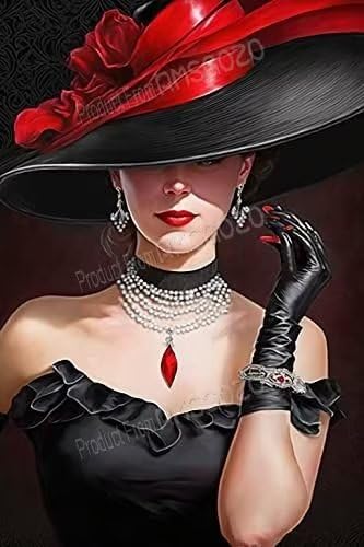 Black Hat Red Lips Beauty Puzzle 1000 Teile für Kinder - Umweltfreundliches 3D-Holzpuzzle für Erwachsene, Teenager, Kinder, interaktives Spielzeug für Raumdekoration Black Hat Red Lips Beauty Puzzle 1000 Teile für Kinder - Umweltfreundliches 3D-Holzpuzzle für Erwachsene, Teenager, Kinder, interaktives Spielzeug für Raumdekoration von RMSGOZO