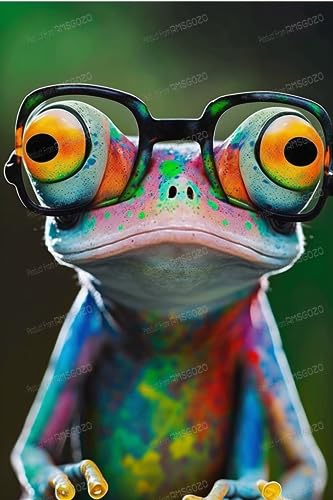 Brillen-Frosch-Puzzle, 70 Teile, Waldtier-Puzzle für Anfänger, jedes Stück ist einzigartig, beste Geschenke für Familie Brillen-Frosch-Puzzle, 70 Teile, Waldtier-Puzzle für Anfänger, jedes Stück ist einzigartig, beste Geschenke für Familie von RMSGOZO