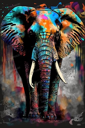 Bunte Elefanten-Puzzles für Erwachsene, 70 Teile, Tier-Puzzles, um die Freizeit zu bereichern und Ihre Gehirnkraft zu trainieren. Fertige Größe: 15 x 20 cm. Für Herbstdekoration Bunte Elefanten-Puzzles für Erwachsene, 70 Teile, Tier-Puzzles, um die Freizeit zu bereichern und Ihre Gehirnkraft zu trainieren. Fertige Größe: 15 x 20 cm. Für Herbstdekoration von RMSGOZO