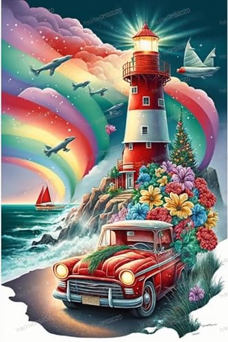 Buntes Leuchtturm 1000 Teile Puzzles für Erwachsene – Vintage Cartoon Holzpuzzle für Anfänger, Entspannen Sie sich vom Alltag, für Familien-Bindungsaktivitäten, Spielzeug Buntes Leuchtturm 1000 Teile Puzzles für Erwachsene – Vintage Cartoon Holzpuzzle für Anfänger, Entspannen Sie sich vom Alltag, für Familien-Bindungsaktivitäten, Spielzeug von RMSGOZO