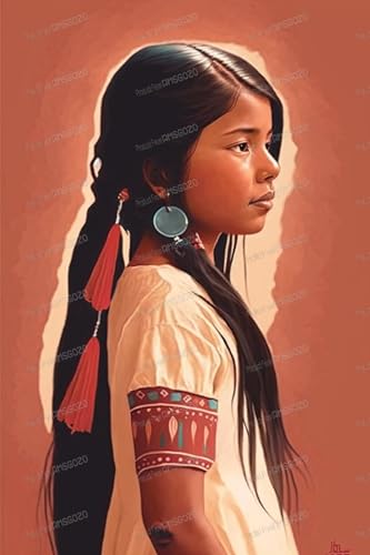 Cartoon Indian Girl Wooden Jigsaw Puzzles 1000 Pieces - 1000 Piece Jigsaw Puzzle 20 X 30 Inches, Fun Indoor Activity - Gift Poster, Patience Enhancing Stress Relief Gifts von RMSGOZO