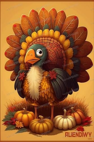 Cartoon-Puzzle, Türkei und Kürbis, 1000 Teile, Thanksgiving-Puzzle für Erwachsene und Kinder, 50,8 x 76,2 cm, recycelbare Puzzleteile, ideal für Familienspiele oder Entspannungsgeschenke Cartoon-Puzzle, Türkei und Kürbis, 1000 Teile, Thanksgiving-Puzzle für Erwachsene und Kinder, 50,8 x 76,2 cm, recycelbare Puzzleteile, ideal für Familienspiele oder Entspannungsgeschenke von RMSGOZO