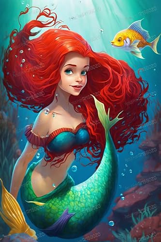 Cartoon Rothaarige Meerjungfrau 500 Teile Puzzles - Marine Puzzle für Anfänger, jedes Stück ist einzigartig, beste Geschenke für Familie Cartoon Rothaarige Meerjungfrau 500 Teile Puzzles - Marine Puzzle für Anfänger, jedes Stück ist einzigartig, beste Geschenke für Familie von RMSGOZO