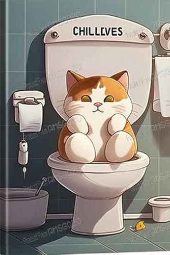 Cartoon-Toiletten-Kätzchen-Holz-Puzzle, 1000 Teile – 1000-teiliges Puzzle, 50,8 x 76,2 cm, lustige Indoor-Aktivität, Geschenkposter, Geduldsteigerung, Stressabbau-Geschenke Cartoon-Toiletten-Kätzchen-Holz-Puzzle, 1000 Teile – 1000-teiliges Puzzle, 50,8 x 76,2 cm, lustige Indoor-Aktivität, Geschenkposter, Geduldsteigerung, Stressabbau-Geschenke von RMSGOZO